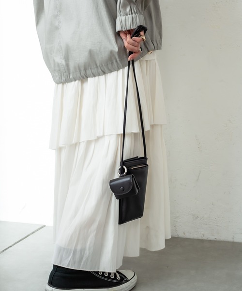 mystic（ミスティック）の「携帯ウォレットバッグ（ショルダーバッグ・レディース・ブラック/オフホワイト・ONE SIZE）」の7枚目の写真