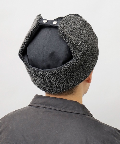 A.M.S.（エーエムエス）の「A.M.S.別注 CORDURAポリエステル ボアアビエーター（キャップ・メンズ・ブラック・FREE）」の4枚目の写真