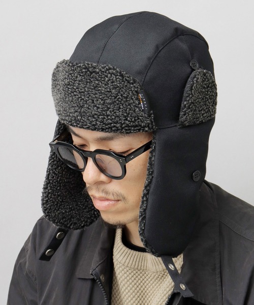 A.M.S.（エーエムエス）の「A.M.S.別注 CORDURAポリエステル ボアアビエーター（キャップ・メンズ・ブラック・FREE）」の5枚目の写真