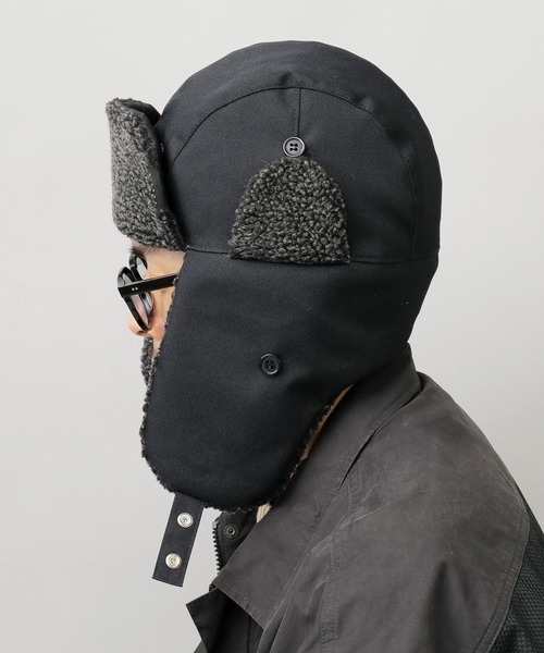 A.M.S.（エーエムエス）の「A.M.S.別注 CORDURAポリエステル ボアアビエーター（キャップ・メンズ・ブラック・FREE）」の6枚目の写真