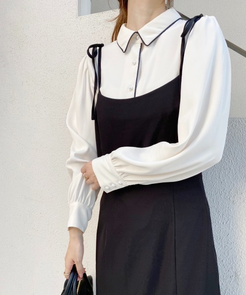 one after another NICE CLAUP（ワンアフターアナザーナイスクラップ）の「着回し万能なマーメイドキャミワンピース（ワンピース・レディース・ベージュ/ベージュ系その他/ブラック系その他/ブラック系その他2/ブラック・FREE）」の20枚目の写真