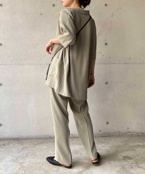 CAPRICIEUX LE'MAGE（カプリシューレマージュ）の「5分袖テーラージャケット（テーラードジャケット・レディース・ブラック/グリーン・FREE）」の15枚目の写真