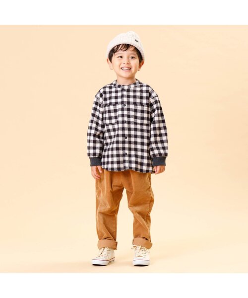 F.O.KIDS(エフオーキッズ)の「/バンドカラーチェックシャツ(シャツ/ブラウス・キッズ・ブラウン/レインボー/ブラック/ネイビー・90/100/110/120/80/130/95/140)」の7枚目の写真