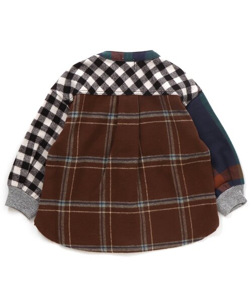 F.O.KIDS(エフオーキッズ)の「/バンドカラーチェックシャツ(シャツ/ブラウス・キッズ・ブラウン/レインボー/ブラック/ネイビー・90/100/110/120/80/130/95/140)」の13枚目の写真