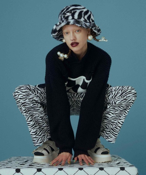 Candy Stripper（キャンディストリッパー）の「5 POCKET TAPERED パンツ（その他パンツ・レディース・ブラック/エメラルド/パープル/ゼブラ・2/1）」の5枚目の写真