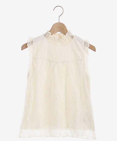 MAJESTIC LEGON(マジェスティックレゴン)の「ハイネックレースタンク(タンクトップ・レディース・ブラック/オフホワイト/アイボリー・MEDIUM/SMALL)」の7枚目の写真