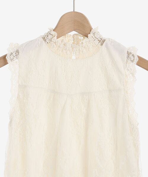 MAJESTIC LEGON(マジェスティックレゴン)の「ハイネックレースタンク(タンクトップ・レディース・ブラック/オフホワイト/アイボリー・MEDIUM/SMALL)」の10枚目の写真