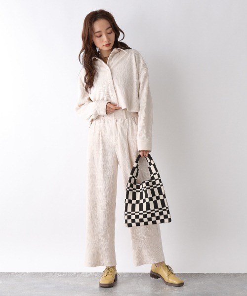 JEANASIS（ジーナシス）の「【SETUP対応】ヨウリュウベロアイージーパンツ/237819（その他パンツ・レディース・チャコールグレー/オフホワイト/グリーン/パープル・FREE）」の22枚目の写真