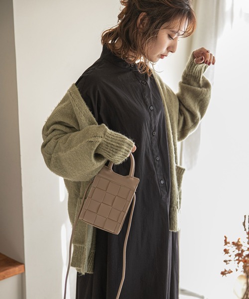 rectangle(レクタングル)の「起毛モヘアタッチカーディガン(カーディガン/ボレロ・レディース・ピンク/オレンジ/グリーン/ゼブラ・FREE)」の6枚目の写真