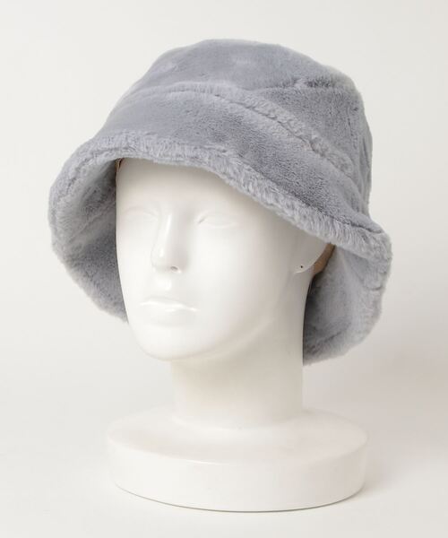 Casselini（キャセリーニ）の「Casselini / エコファーバケットバゲット / キャセリーニ（ハット・レディース・ブラック/ベージュ/グレー/ピンク・ONE SIZE）」の2枚目の写真