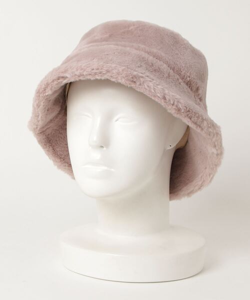 Casselini（キャセリーニ）の「Casselini / エコファーバケットバゲット / キャセリーニ（ハット・レディース・ブラック/ベージュ/グレー/ピンク・ONE SIZE）」の4枚目の写真