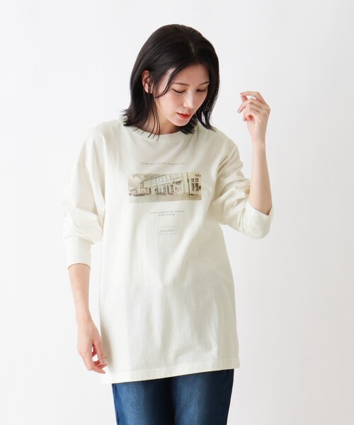 SHOO・LA・RUE（シューラルー）の「◆アソートプリントロンT（Tシャツ/カットソー・レディース・ブラウン系その他/オリーブ系/チャコール/ホワイト系/ライトパープル/ブラック系3・04/02/03）」の2枚目の写真