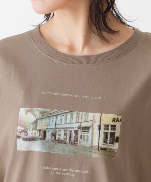 SHOO・LA・RUE（シューラルー）の「◆アソートプリントロンT（Tシャツ/カットソー・レディース・ブラウン系その他/オリーブ系/チャコール/ホワイト系/ライトパープル/ブラック系3・04/02/03）」の8枚目の写真