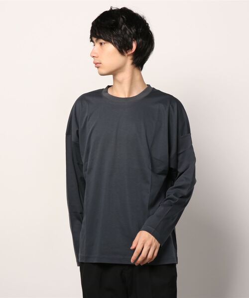 A4A（エーフォーエー）の「A4A エーフォーエー/モダールシルケットロングスリーブTシャツ（Tシャツ/カットソー・メンズ・ホワイト/ブラック/グレー/チャコール・FREE）」の4枚目の写真