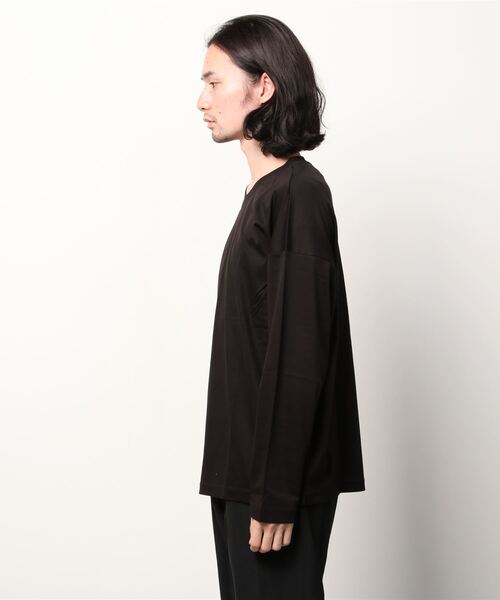 A4A（エーフォーエー）の「A4A エーフォーエー/モダールシルケットロングスリーブTシャツ（Tシャツ/カットソー・メンズ・ホワイト/ブラック/グレー/チャコール・FREE）」の5枚目の写真