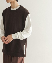 FORK&SPOON | 【WEB限定】FORK&SPOON　サイドスリットニットベスト(ニット/セーター)