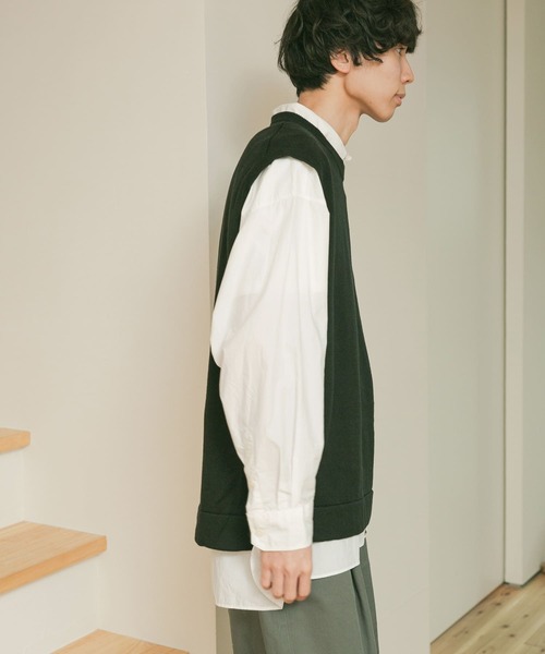 FORK&SPOON（フォークアンドスプーン）の「【WEB限定】FORK&SPOON　サイドスリットニットベスト（ニット/セーター・メンズ・ブラウン/ブラック・5/4）」の6枚目の写真