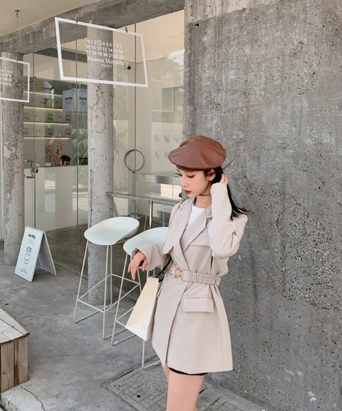 Jasmine Grandiflorum（ジャスミングランディフローラム）の「【Jasmine】シンプルテーラードジャケット（テーラードジャケット・レディース・ブラック/ベージュ/チョコ・SMALL/MEDIUM/LARGE）」の12枚目の写真