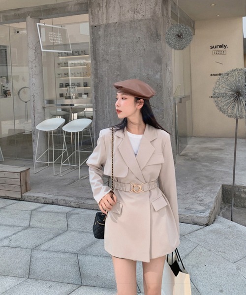 Jasmine Grandiflorum（ジャスミングランディフローラム）の「【Jasmine】シンプルテーラードジャケット（テーラードジャケット・レディース・ブラック/ベージュ/チョコ・SMALL/MEDIUM/LARGE）」の13枚目の写真