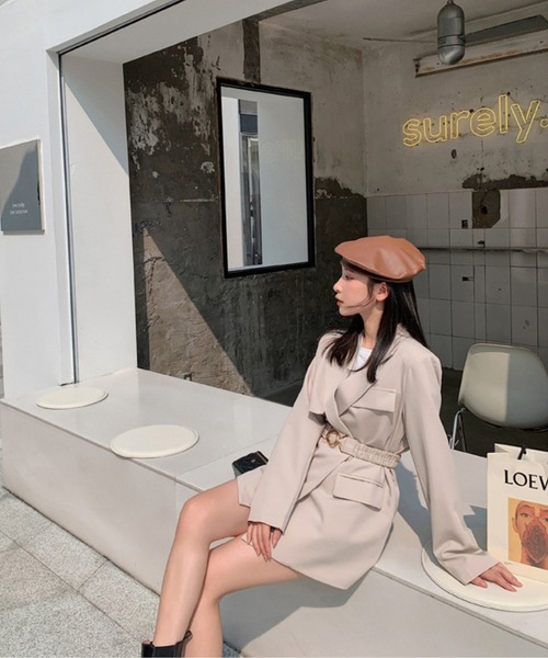 Jasmine Grandiflorum（ジャスミングランディフローラム）の「【Jasmine】シンプルテーラードジャケット（テーラードジャケット・レディース・ブラック/ベージュ/チョコ・SMALL/MEDIUM/LARGE）」の14枚目の写真