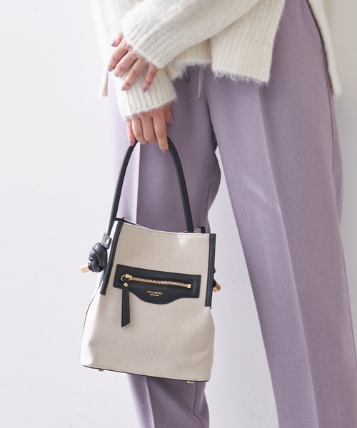 ☆完売品☆VIOLAd`ORO（ヴィオラドーロ）トートバッグキャンバス×レザー VIOLAd'ORO（ヴィオラドーロ）の「【VIOLAd'ORO】キャンバス