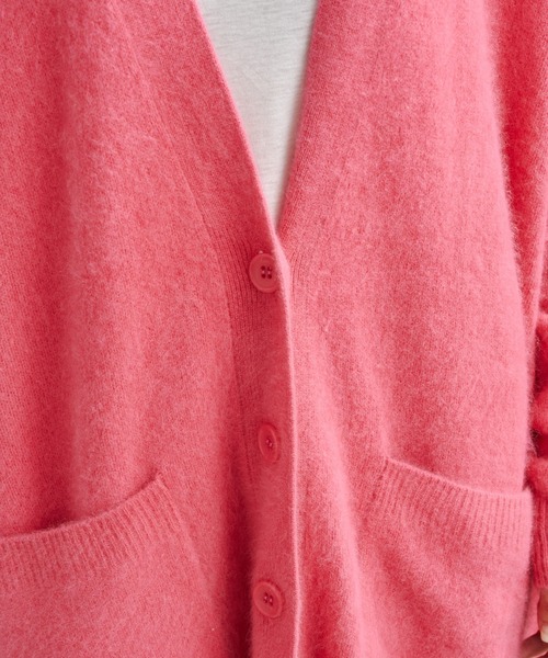 DouDou（ドゥドゥ）の「【新色追加】ラクーンカーディガン（カーディガン/ボレロ・レディース・ライトグレー/イエロー×グリーン/ピンク/モカ/バイオレット/イエロー・FREE）」の12枚目の写真