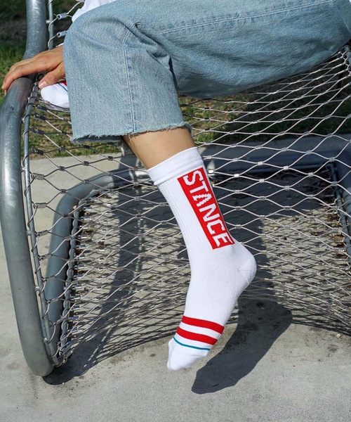 STANCE（スタンス）の「【STANCE / スタンス】OG / ロゴソックス（ソックス/靴下・メンズ・ホワイト×レッド・SMALL/LARGE）」の11枚目の写真