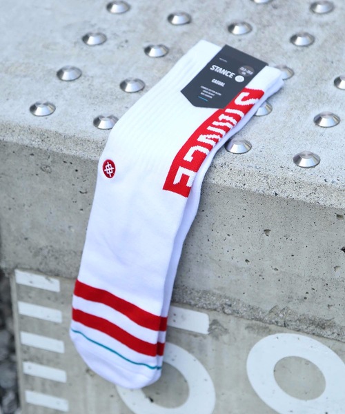 STANCE（スタンス）の「【STANCE / スタンス】OG / ロゴソックス（ソックス/靴下・メンズ・ホワイト×レッド・SMALL/LARGE）」の13枚目の写真
