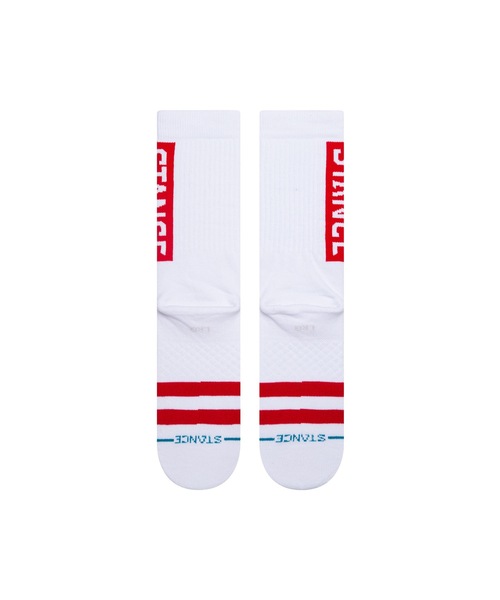 STANCE（スタンス）の「【STANCE / スタンス】OG / ロゴソックス（ソックス/靴下・メンズ・ホワイト×レッド・SMALL/LARGE）」の17枚目の写真