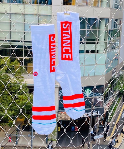 STANCE（スタンス）の「【STANCE / スタンス】OG / ロゴソックス（ソックス/靴下・メンズ・ホワイト×レッド・SMALL/LARGE）」の20枚目の写真