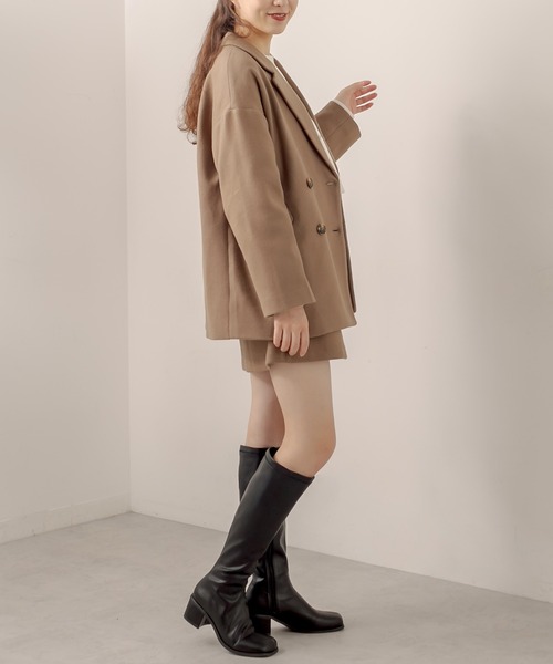 OLIVE des OLIVE(オリーブデオリーブ)の「ハンサムWジャケット(ピーコート・レディース・ダークブラウン/ブラウン/グレイッシュベージュ・FREE)」の17枚目の写真