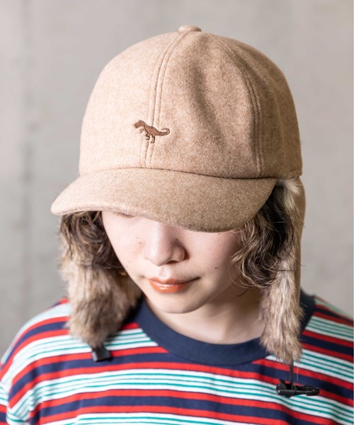 無（ム）の「メルトンダイナソーサイドアップキャップ（キャップ・レディース・ブラック/グレー/キャメル/オートミール・FREE）」の20枚目の写真