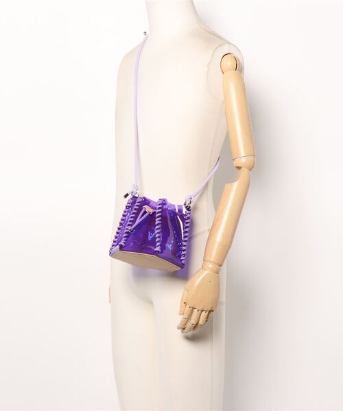 PROTCOL（プロトコル）の「PROTCOL / Hexagon PVC Shoulder Bag / ヘキサゴンピーブイシーショルダーバッグ（ショルダーバッグ・レディース・パープル/イエロー・FREE）」の6枚目の写真