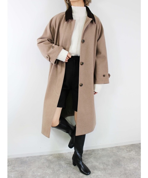 ステンカラーコート　モカ　Mサイズ ステンカラーコート: アウター｜ハニーズ公式通販