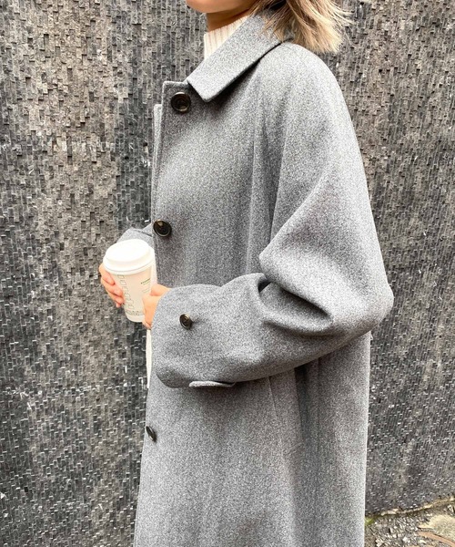 MLI'A（エムリア）の「ステンカラーオーバサイズコート（ステンカラー
