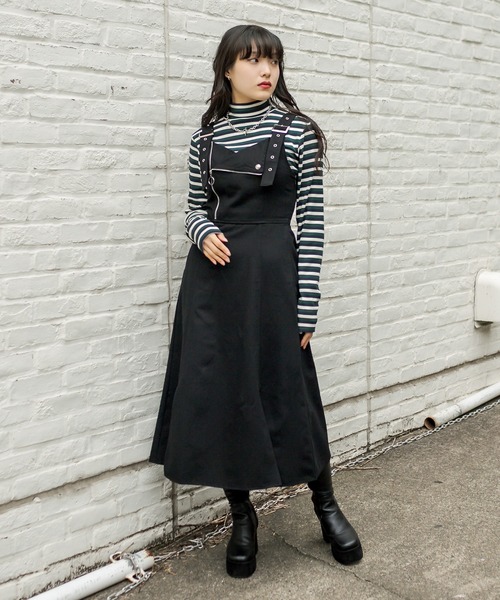 RASVOA(ラスボア)の「ライダーパターンスリットワンピース(ワンピース・レディース・ブラック/グリーン・FREE)」の19枚目の写真