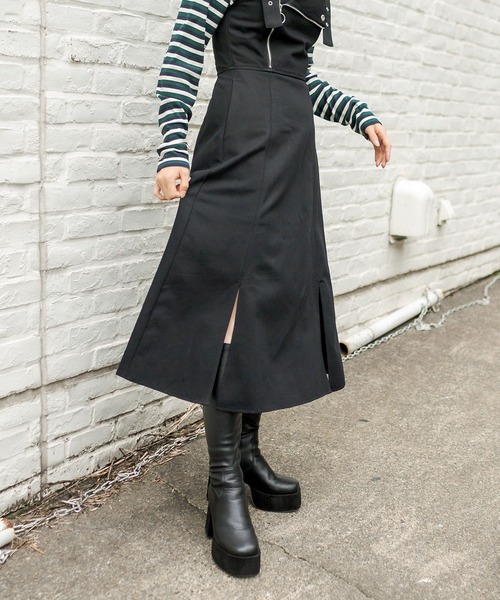 RASVOA(ラスボア)の「ライダーパターンスリットワンピース(ワンピース・レディース・ブラック/グリーン・FREE)」の12枚目の写真