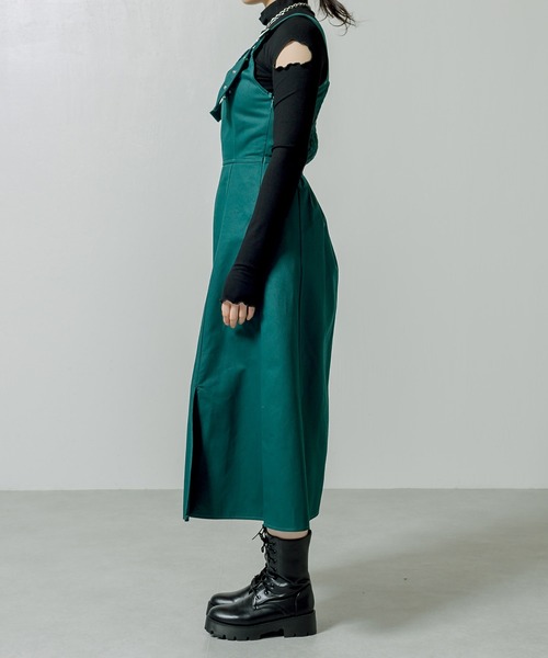 RASVOA(ラスボア)の「ライダーパターンスリットワンピース(ワンピース・レディース・ブラック/グリーン・FREE)」の21枚目の写真