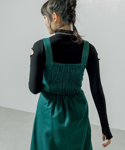 RASVOA(ラスボア)の「ライダーパターンスリットワンピース(ワンピース・レディース・ブラック/グリーン・FREE)」の7枚目の写真