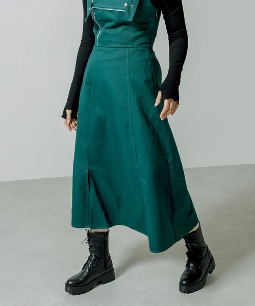 RASVOA(ラスボア)の「ライダーパターンスリットワンピース(ワンピース・レディース・ブラック/グリーン・FREE)」の13枚目の写真