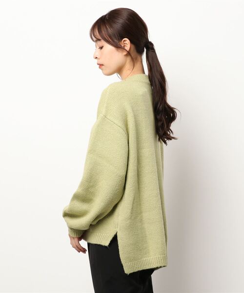 KOBE LETTUCE（コウベレタス）の「ラウンドゆるニットトップス（ニット/セーター・レディース・アイボリー/イエロー/オレンジ/ライトグリーン/ブラック・FREE）」の7枚目の写真