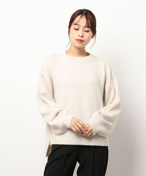 KOBE LETTUCE（コウベレタス）の「ラウンドゆるニットトップス（ニット/セーター・レディース・アイボリー/イエロー/オレンジ/ライトグリーン/ブラック・FREE）」の8枚目の写真