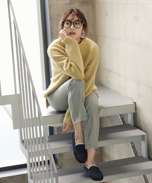 KOBE LETTUCE（コウベレタス）の「ラウンドゆるニットトップス（ニット/セーター・レディース・アイボリー/イエロー/オレンジ/ライトグリーン/ブラック・FREE）」の11枚目の写真