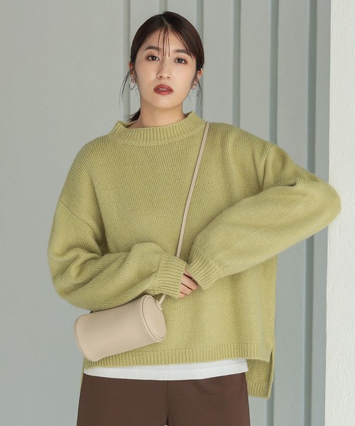 KOBE LETTUCE（コウベレタス）の「ラウンドゆるニットトップス（ニット/セーター・レディース・アイボリー/イエロー/オレンジ/ライトグリーン/ブラック・FREE）」の12枚目の写真