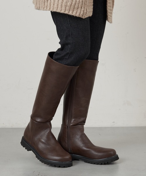 CIAOPANIC TYPY(チャオパニックティピー)の「【ZOZOTOWN限定】トラックソールロングブーツ(ブーツ・レディース・ブラウン/ブラック・36/38/37)」の7枚目の写真