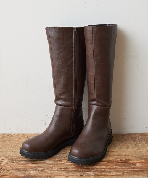 CIAOPANIC TYPY(チャオパニックティピー)の「【ZOZOTOWN限定】トラックソールロングブーツ(ブーツ・レディース・ブラウン/ブラック・36/38/37)」の6枚目の写真