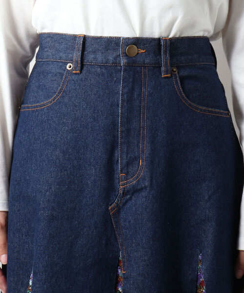 fredy repit（フレディレピ）の「花柄切替デニムスカート（デニムスカート・レディース・ブラック/ネイビー・38/36）」の15枚目の写真