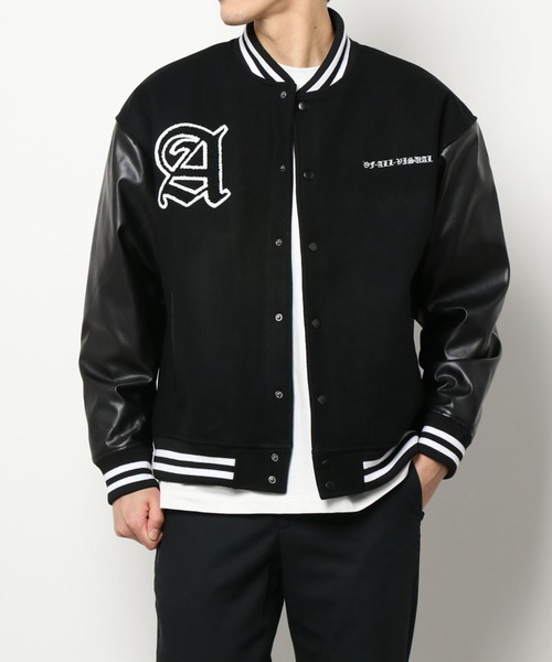 A4A（エーフォーエー）の「A4A/エーフォーエー/ワッペンスタジャン（スタジャン・メンズ・ホワイト/ブラック・MEDIUM/LARGE）」の5枚目の写真