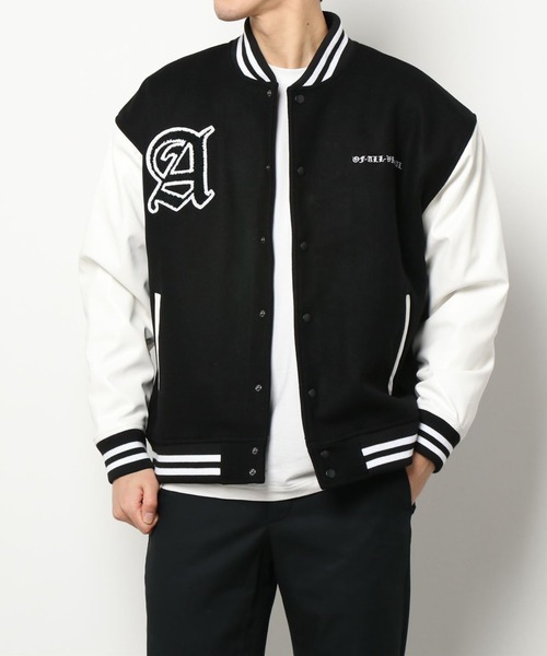 A4A（エーフォーエー）の「A4A/エーフォーエー/ワッペンスタジャン（スタジャン・メンズ・ホワイト/ブラック・MEDIUM/LARGE）」の3枚目の写真