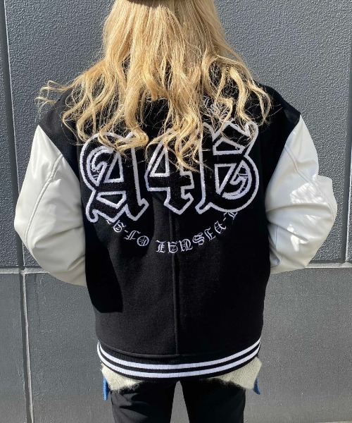 A4A（エーフォーエー）の「A4A/エーフォーエー/ワッペンスタジャン（スタジャン・メンズ・ホワイト/ブラック・MEDIUM/LARGE）」の8枚目の写真